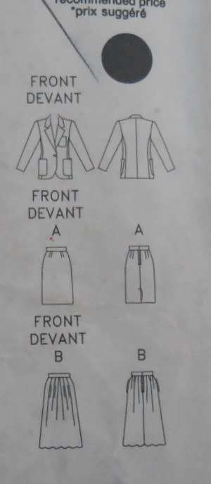 BUTTERICK 3363 JACKET & SKIRT SIZE  12-14-16 COMPLETE