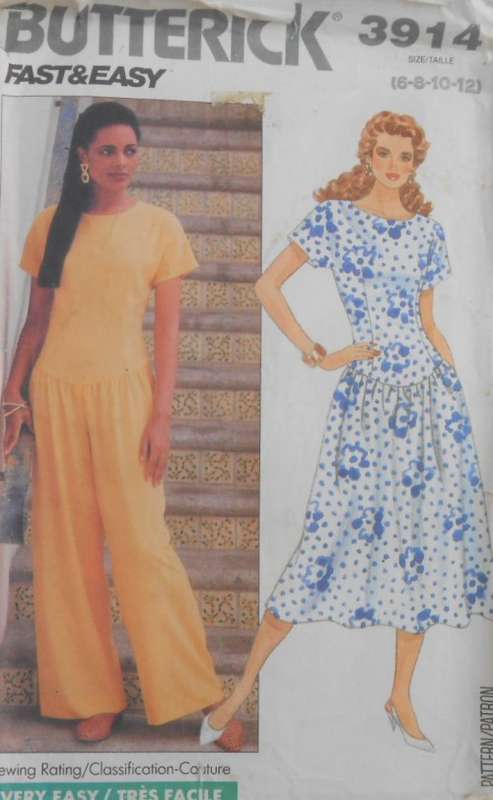BUTTERICK 3914 DRESS & JUMPSUIT SIZE14-16-18-20 COMPLETE-CUT TO SIZE 20