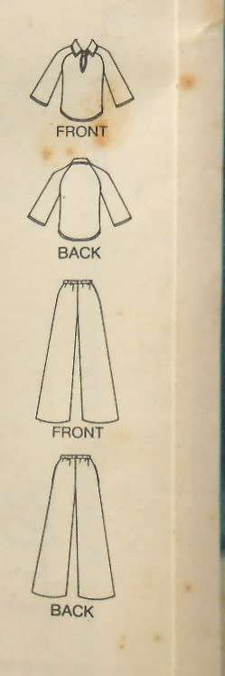 BUTTERICK 5817 TOP & PANTS SIZE 8 COMPLETE-UNCUT-F/FOLDED