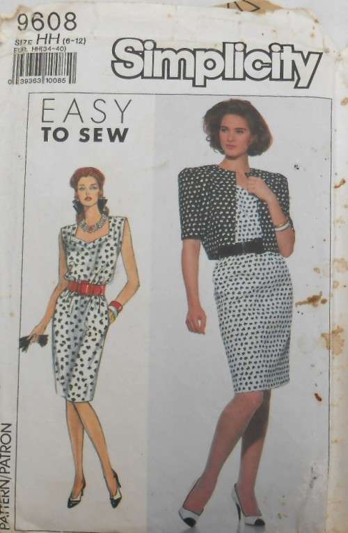SIMPLICITY 9608 PULLOVER DRESS & JACKET SIZE HH 6-12 COMPLETE