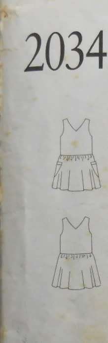 NEW LOOK PATTERNS 2034 GIRLS DRESS  SIZES 3 - 7 YEARS COMPLETE