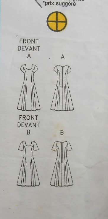 BUTTERICK 6635 LOOSE FITTING & FLARED DRESS SIZE 6-8-10 COMPLETE