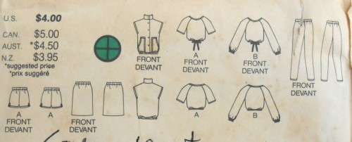 BUTTERICK 6692 TRACKSUIT VEST-TOP-SHORTS-SKIRT-PANTS SIZE 12-14-16 COMPLETE-PART CUT-ZIPLOC