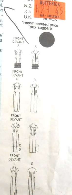 BUTTERICK 6748 STUNNING FITTED LINED DRESS SIZE 6-8-10-12 COMPLETE
