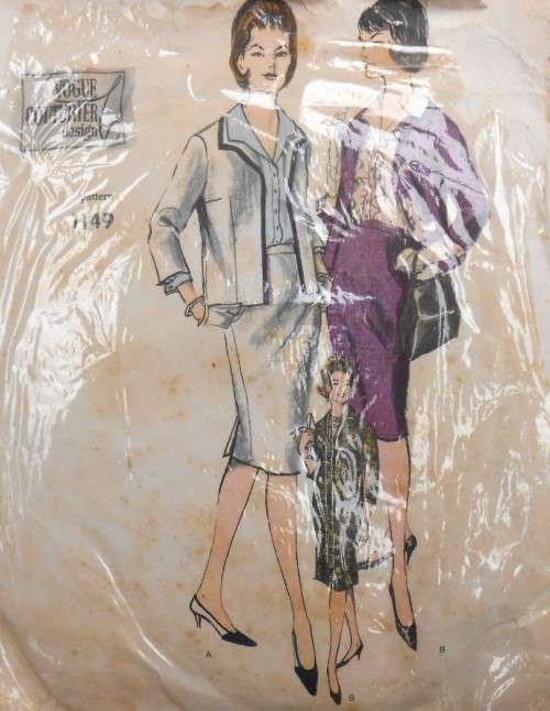 VINTAGE VOGUE 1149 SUIT & BLOUSE  SIZE 18 BUST 38 SEE LISTING-NO SEWING INSTRUCTIONS