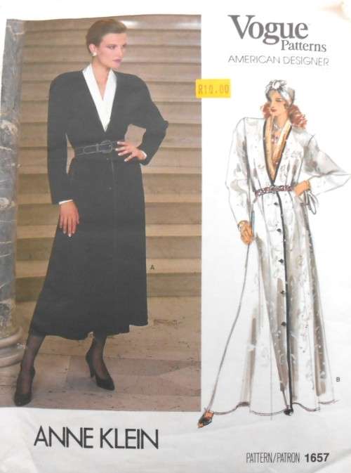 VOGUE 1657 - ANNE KLEIN - DRESS & BLOUSE SIZE 10 COMPLETE-UNCUT-F/FOLDED