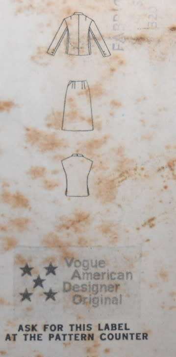 VOGUE AMERICAN DESIGNER 2219 JACKET-SKIRT-BLOUSE SIZE 12 COMPLETE-MOSTLY UNCUT
