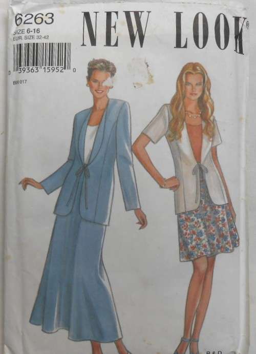 NEW LOOK PATTERNS 6263  SIX SIZES IN ONE  SIZES 6-16 COMPLETE-UNCUT-F.FOLDED