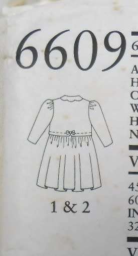 NEW LOOK PATTERNS 6609 GIRLS DRESS SIZES 3-8 YEARS COMPLETEUNCUT-F/F- ONLY 1 PATTERN PIECE CUT