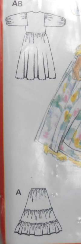 BURDA 5747 GIRLS FRONT BUTTON DRESS & PETTICOAT SIZE 6-7-10-12-11 JUN COMPLETE-UNCUT-F/FOLDED-SEALED
