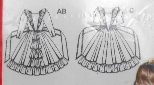 BURDA 5914 GIRLS FRILLY DRESS SIZE 4-6-7-10-12 YEARS COMPLETE-UNCUT-F/FOLDED