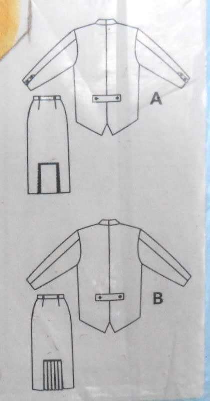 BURDA 6299 LOOSE FITTING JACKET & SKIRT SIZE 8-20 COMPLETE-UNCUT-F/FOLDED