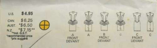 BUTTERICK 6081 DRESS WITH SHAPED COLLAR SIZE 12-14-16 COMPLETE