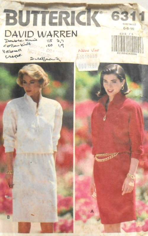 BUTTERICK 6311 PULLOVER DRESS SIZE 6-8-10 SEE LISTING