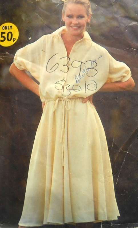 BUTTERICK 6393 VERY LOOSE FITTING DRESS SIZE 12 COMPLETE