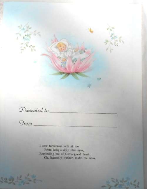 BABY`S OWN BOOK- AN UNUSED BABY DIARY OF BABY`S FIRST EVENTS - BEAUTIFUL