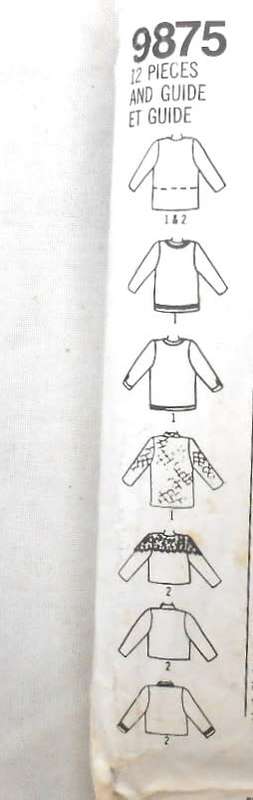 SIMPLICITY 9875 LINED JACKET WITH VARIOUS TRIM OPTIONS -SIZE H5 6-14 COMPLETE