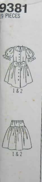 SIMPLICITY 9381 GIRLS DRESS & PETTICOAT  SIZE 8 YEARS COMPLETE-UNCUT-F/FOLDED