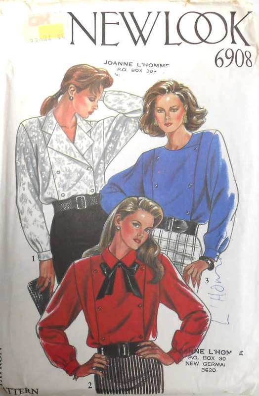NEW LOOK PATTERNS 6908 SET OF SHIRTS/TOPS & TIE SIZES 8-18 COMPLETE