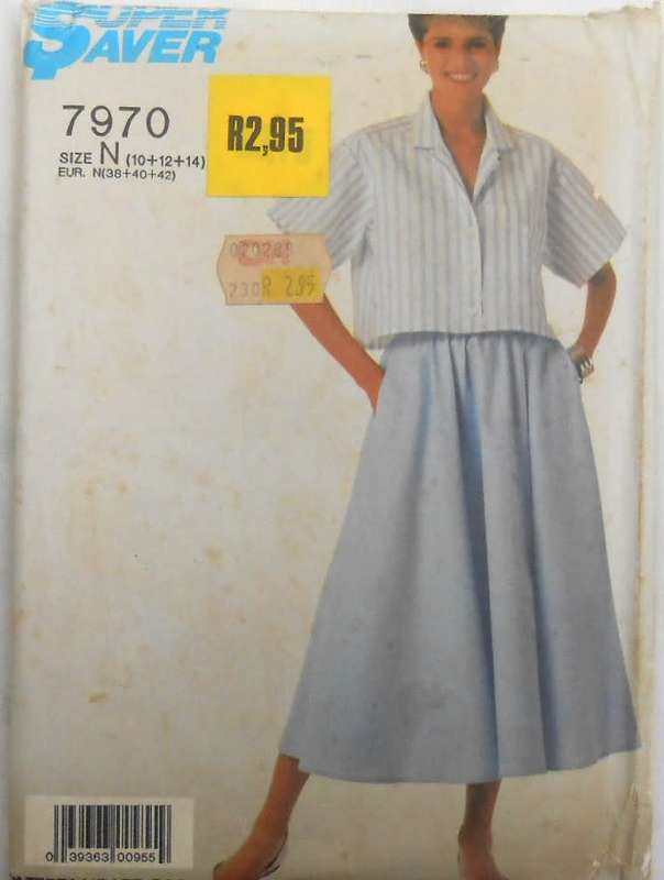 SIMPLICITY 7970 SHIRT & PULL ON SKIRT SIZE 10-12-14 COMPLETE-UNCUT-F/FOLDED
