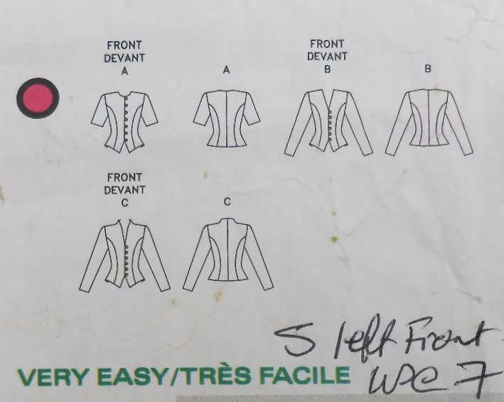 VOGUE 8488 SEMI FITTED FRONT BUTTON TOP SIZE 8-10-12 SEE LISTING