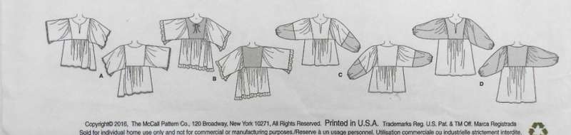 McCALLS M7325 PULLOVER TOPS & TUNICS SIZE L-XL-XXL (16-26) COMPLETE-CUT TO 26