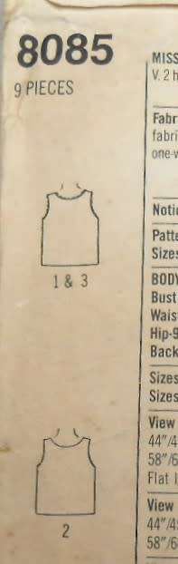 SIMPLICITY 8085 SET OF CAMISOLES SIZE 10-16 COMPLETE