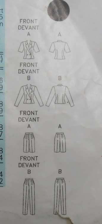 BUTTERICK 4006  JACKET-SHORTS-PANTS SIZE 12-14-16 COMPLETE-PART CUT TO 16