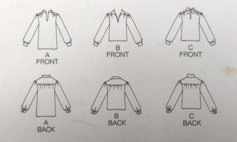 BUTTERICK 4089  VERY LOOSE FITTING BLOUSE SIZE 10 COMPLETE-ZIPLOC