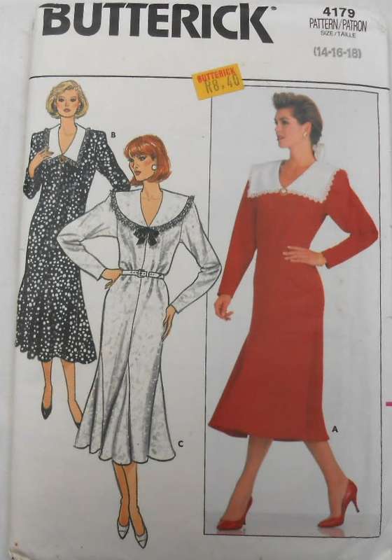 BUTTERICK 4179 FITTED & FLARED DRESS SIZE 16-18-20 COMPLETE