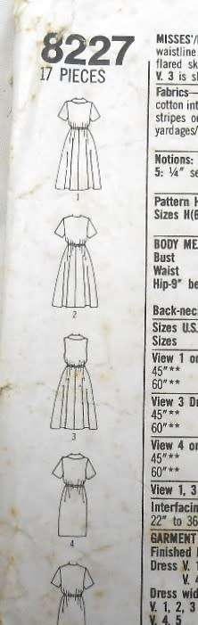 SIMPLICITY 8227 DRESS WITH SLIM OR FLARED SKIRT SIZE P 12-18 SEE LISTING