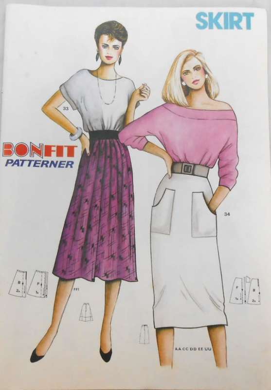 BONFIT SKIRT-BOXED WITH PATTERN & INSTRUCTIONS TO MAKE A SELECTION OF SKIRTS