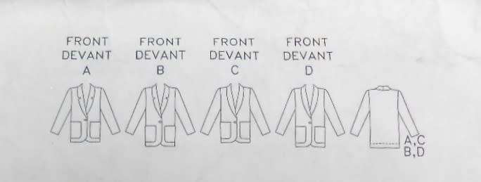 BUTTERICK 4639 VERY LOOSE FITTING UNLINED JACKET SIZE 12-14-16 COMPLETE-CUT TO 16