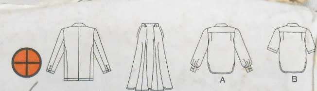 BUTTERICK 4691 JACKET-SHIRT-SKIRT SIZE 8-10-12 COMPLETE-UNCUT-F/FOLDED