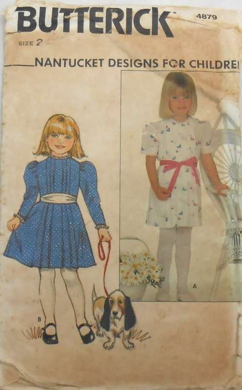 BUTTERICK 4879 TODDLERS DRESS SIZE 2 YEARS COMPLETE