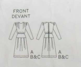 BUTTERICK 4986 LOOSE FITTING DRESS SIZE 14-16-18 COMPLETE-CUT TO 18