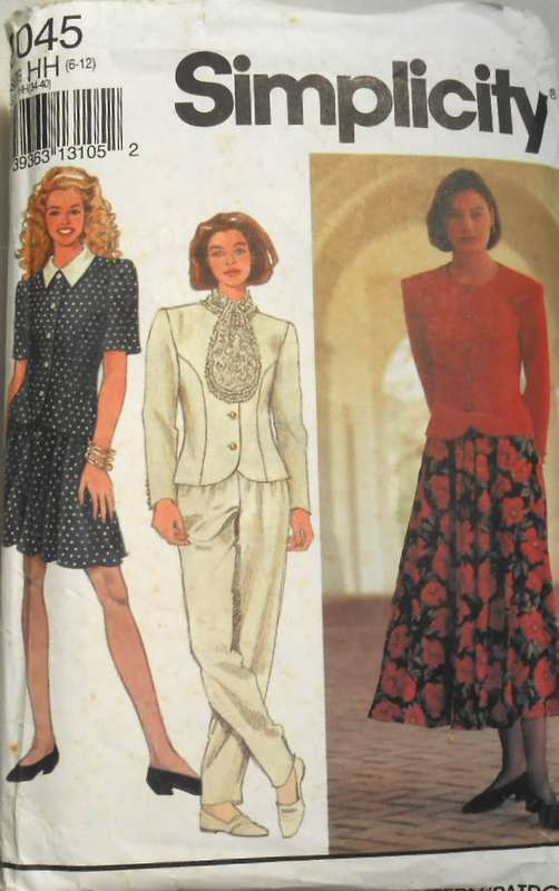SIMPLICITY 8045 SKIRT-PANTS-TOP-TIE SIZE 6-12 COMPLETE - MOSTLY UNCUT