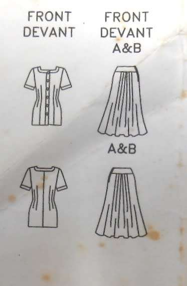 BUTTERICK 6636 TOP & SKIRT SIZE 12-14-16 COMPLETE-UNCUT-F/FOLDED