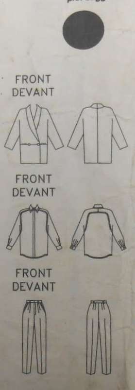 BUTTERICK 5110 COAT PANTS-SHIRT SIZE 12-14-16 COMPLETE-MOSTLY UNCUT-ONLY PANTS CUT
