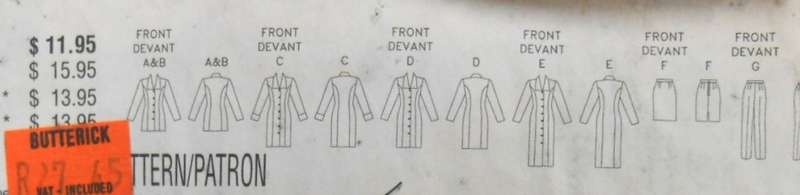 BUTTERICK 5117 FITTED STRAIGHT DRESS-TOP-SKIRT-PANTS - SIZE 8-10-12 COMPLETE-PART CUT-ZIPLOC