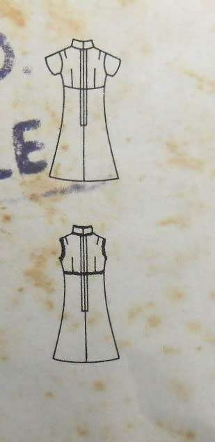VINTAGE BUTTERICK 5177 ONE PIECE DRESS SIZE 12 BUST 34 COMPLETE