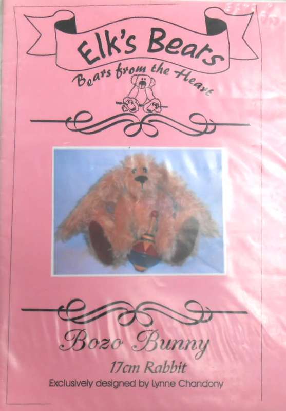 BOZO BUNNY  - 17 CM RABBIT - ELK`S BEARS - PATTERN ONLY