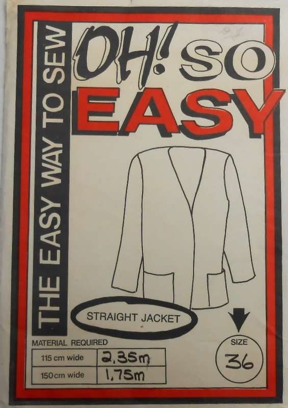 OH SO EASY PATTERNS 12  STRAIGHT JACKET SIZE 36