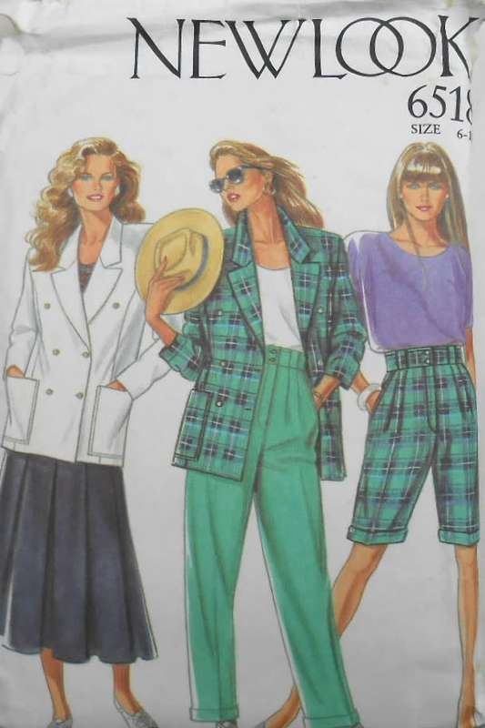 NEW LOOK PATTERNS 6518 JACKET, SHORTS & PANTS SEVEN SIZES IN ONE 6 - 18 COMPLETE-UNCUT-F/FOLDED