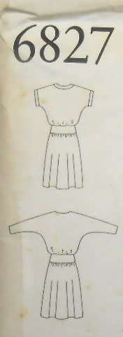 NEW LOOK PATTERNS 6827 V & ROUND NECK DRESS SIZES 8 - 18  COMPLETE-UNCUT-F/FOLDED