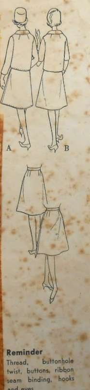 VINTAGE VOGUE 4297 SUIT-JACKET-SKIRT SIZE 14 BUST 34 COMPLETE-ZIPLOC