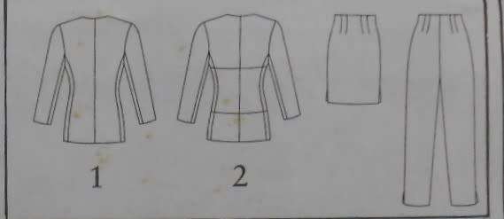 STYLE 2144 LINED COLLARLESS JACKET-SKIRT-PANTS SIZE 6-18 -SEE LISTING