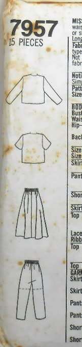 SIMPLICITY 7957 PANTS-SHORTS-SKIRT-TOP SIZE 8-14- COMPLETE-UNCUT-F/FOLDED