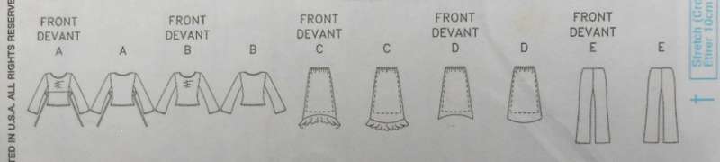 BUTTERICK B4121 GIRLS TOP-SKIRT-PANTS SIZE 7-8-10 YEARS COMPLETE-CUT TO SIZE 10 YEARS