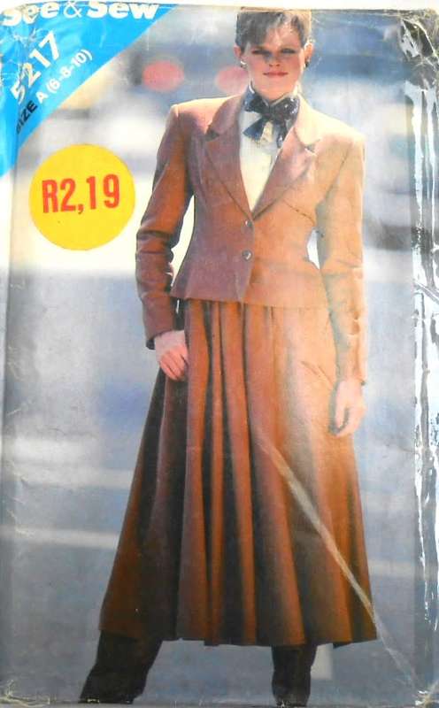 BUTTERICK 5217 JACKET & SKIRT SIZE 6-8-10 COMPLETE-UNCUT-F/FOLDED